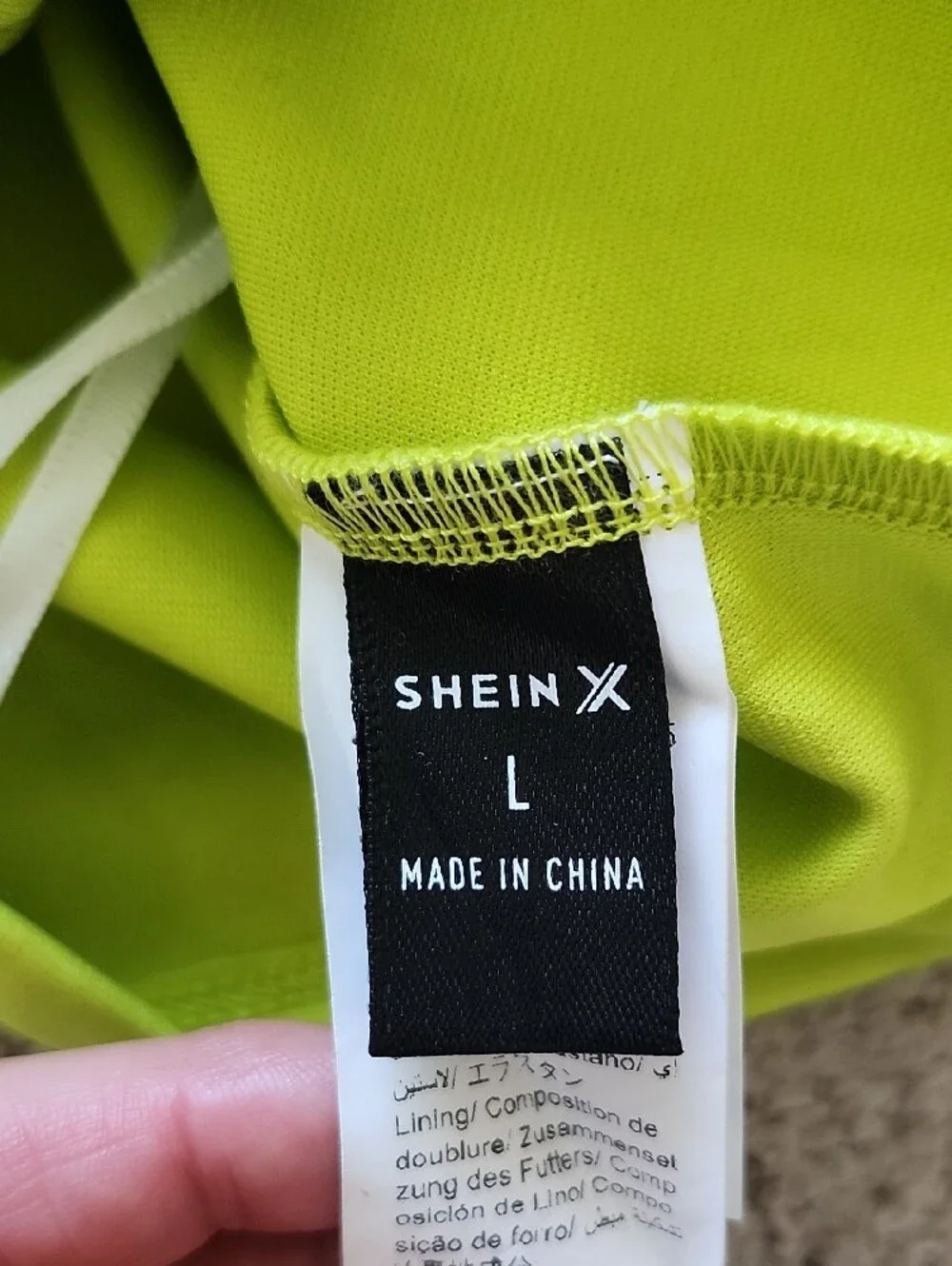 SHEIN Neon Green Puff-Sleeve Corset Crop Top - Picture 2 of 6